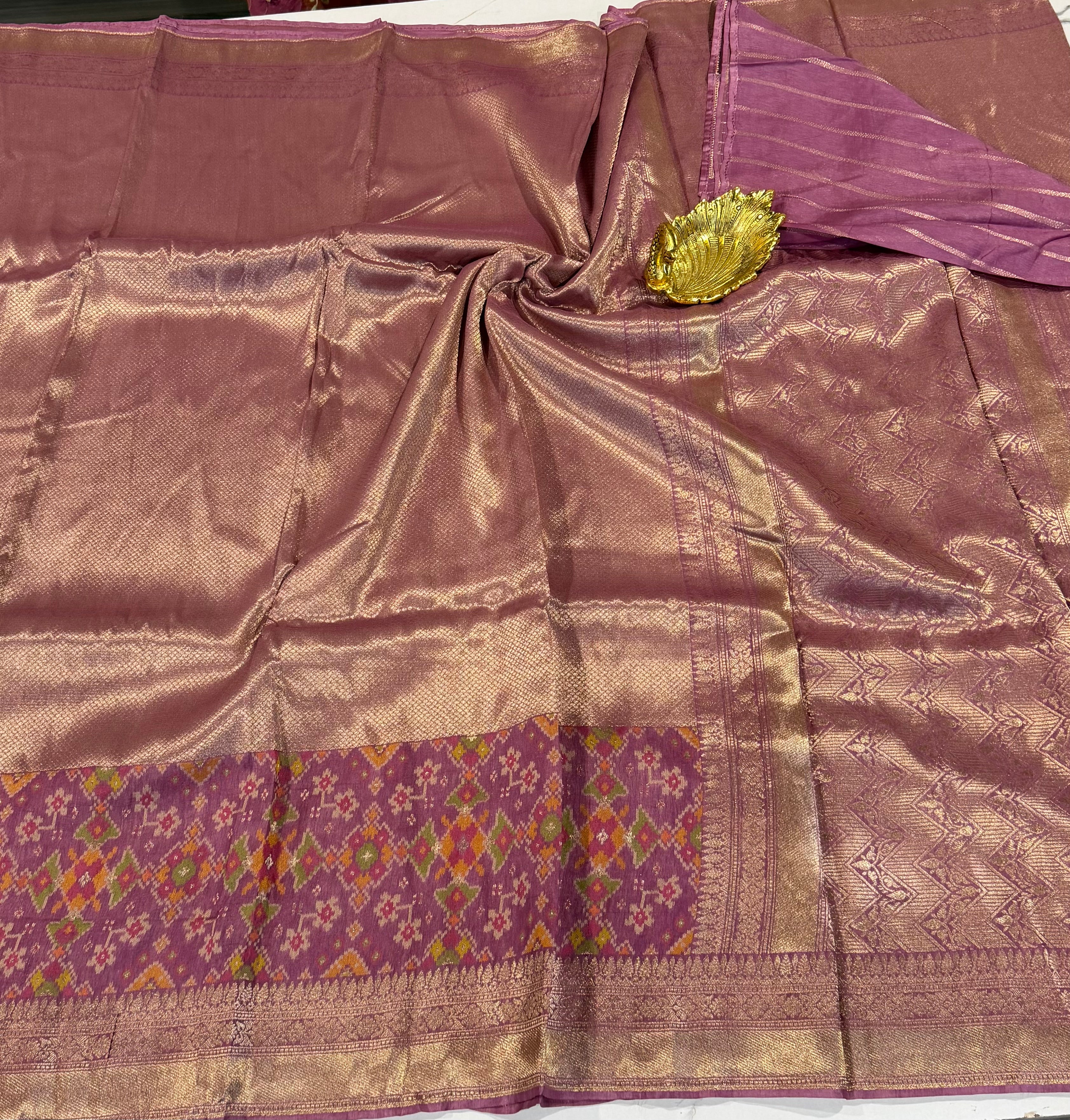 P-5400 mauve tissue Patola saree