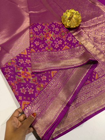 P-5400 purple colour tissue Patola saree