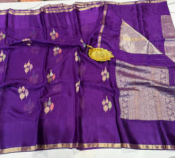 MKP-3500 violet colour premium Manipuri Kota silk