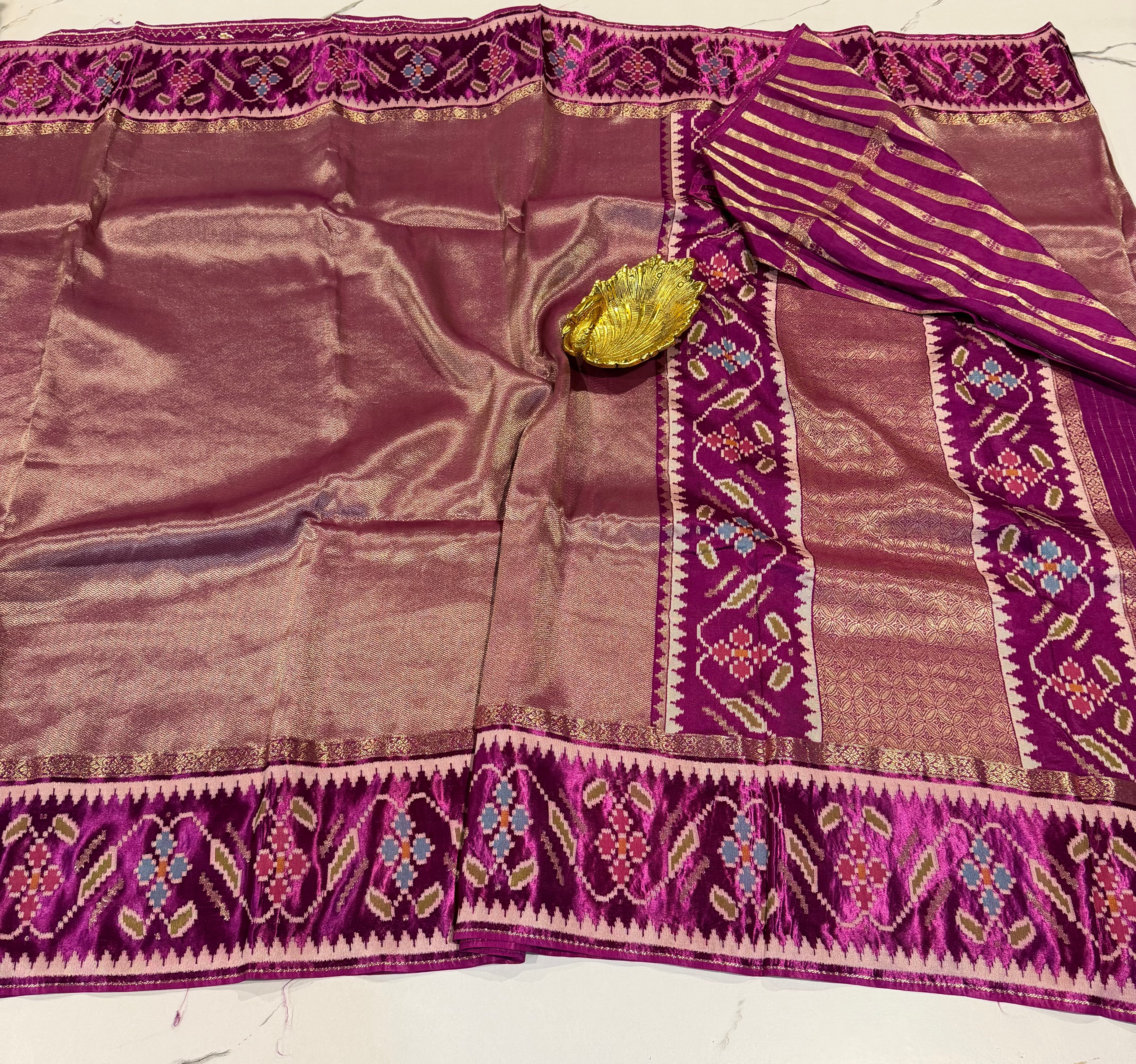 TP-51 purple colour kanchi tissue saree