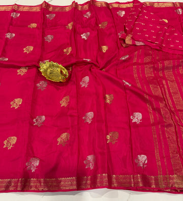 AB-3100 pink Binny crepe saree