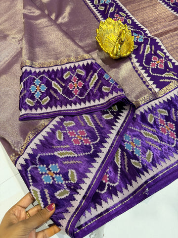 TP-51 violet colour kanchi tissue saree