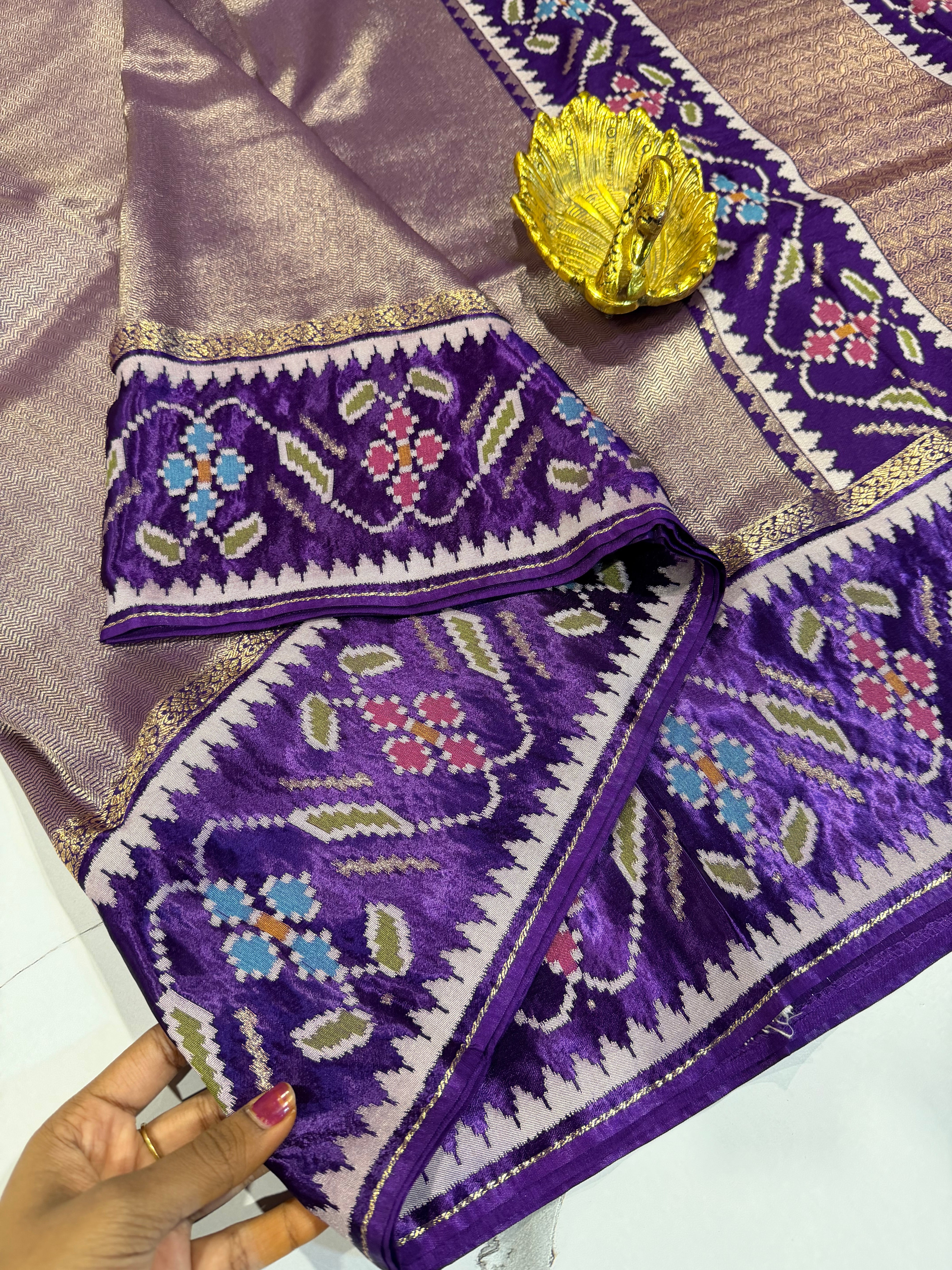 TP-51 violet colour kanchi tissue saree