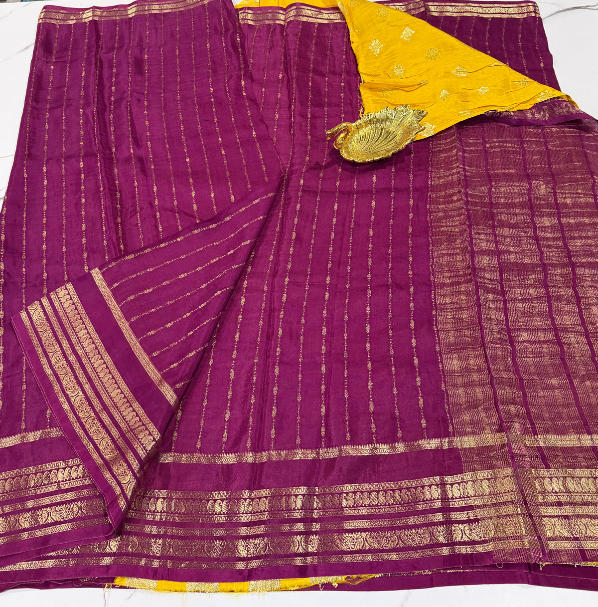MB-2500 wine Benny crepe saree
