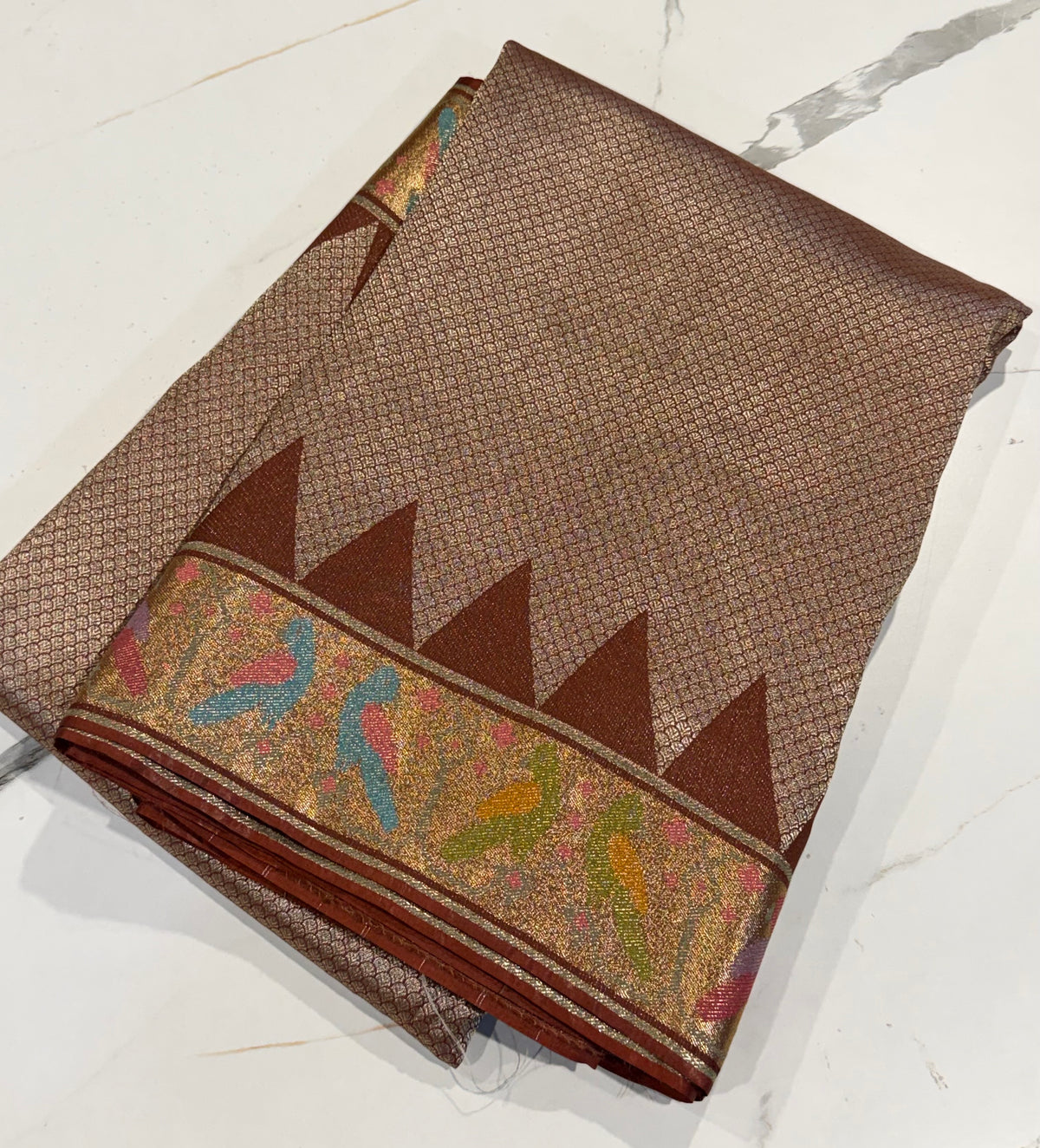 P-4900 Brown Patola tissue saree