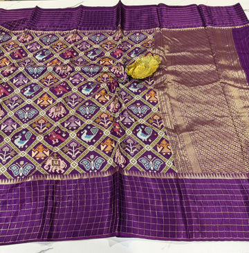 PTA-6 purple colour Patola saree