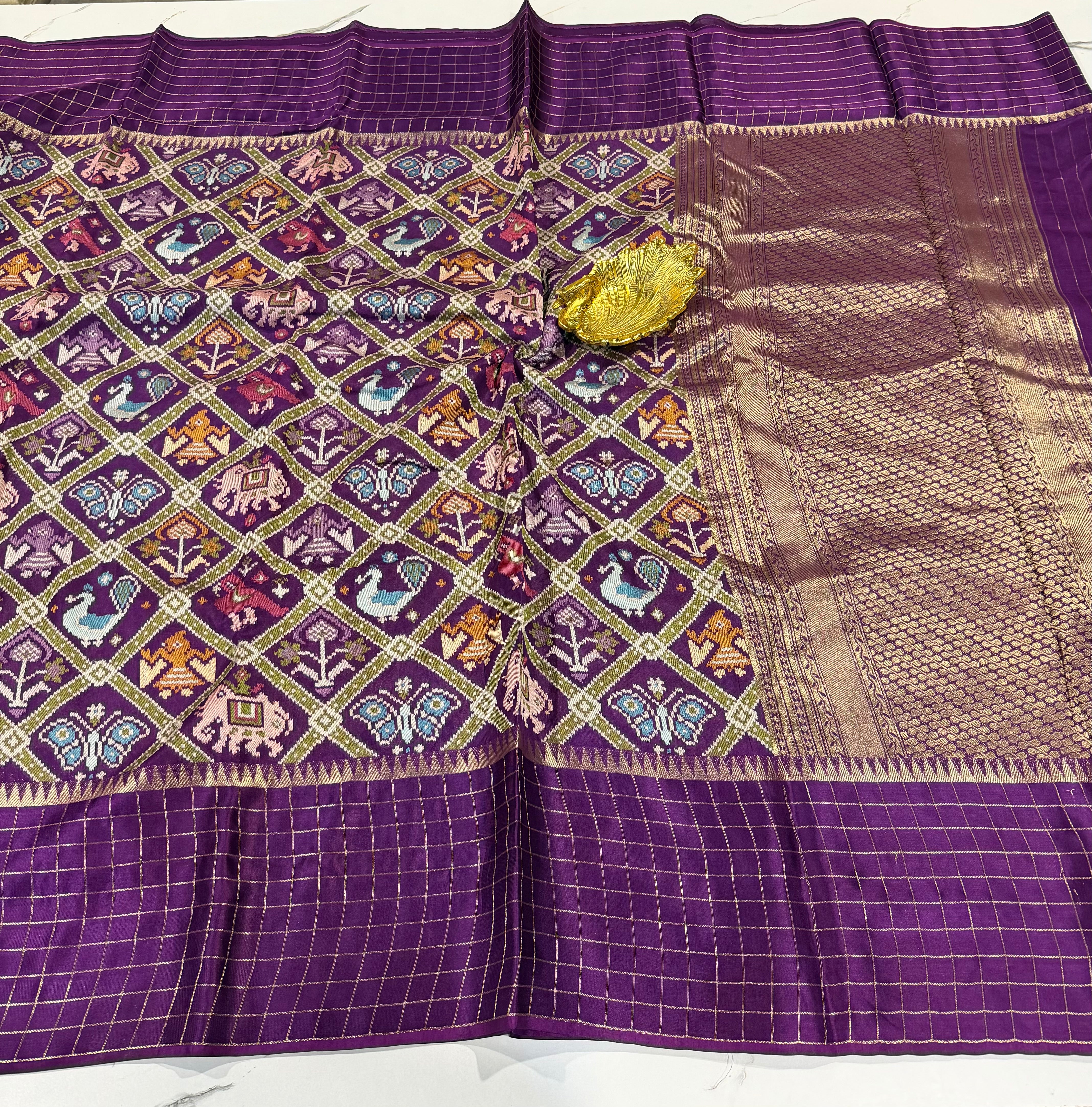 PTA-6 purple colour Patola saree