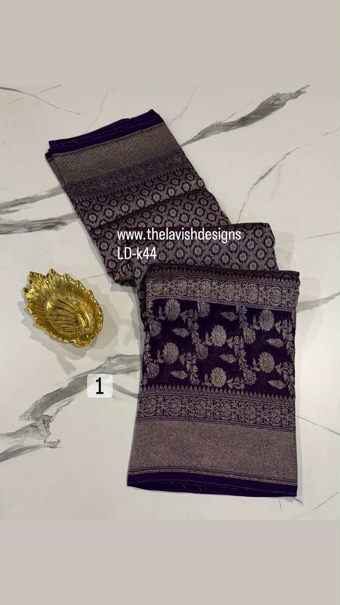 LD-k44 kanchi kora dark purple