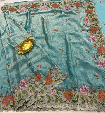 LD-S2750 satin space silk Pettit work sky blue