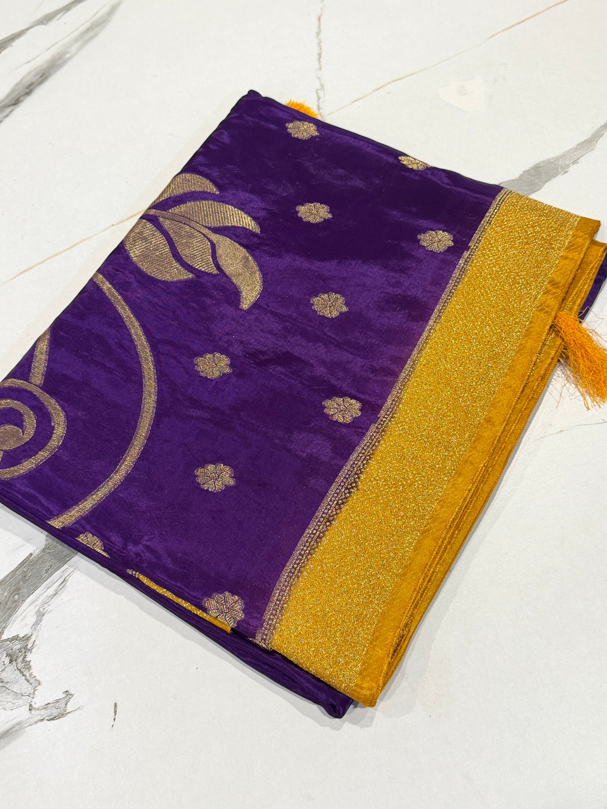HS-2650 violet HO crepe saree