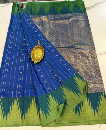 TT- 2899 blue temple Gadwal saree