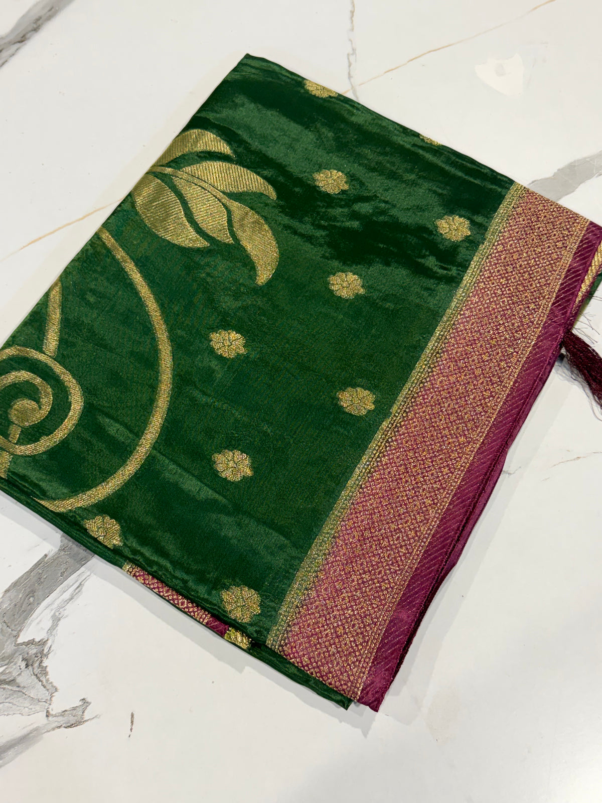 HS-2650 Green HO crepe saree