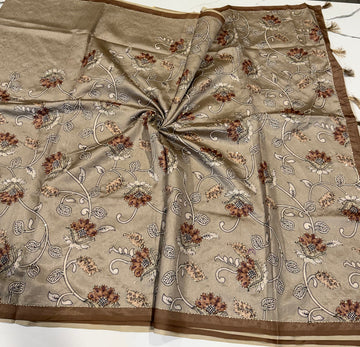 Semi Tussar Kalamkari kanta work 3