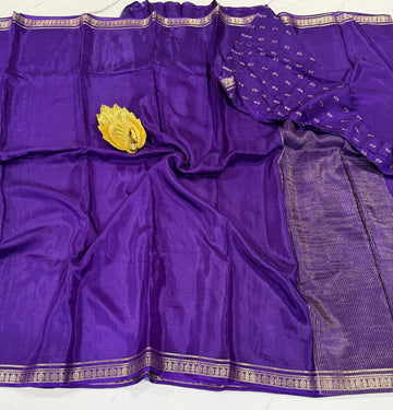 BZ-2750 violet Binny crepe saree