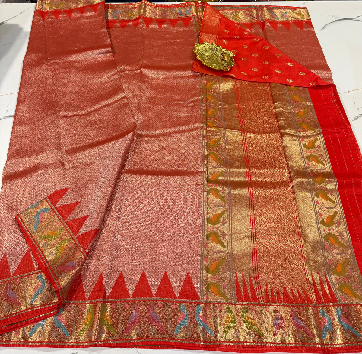 P-4900 Red Patola tissue saree