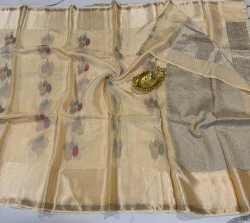 MKP-3500 cream colour premium Manipuri Kota silk
