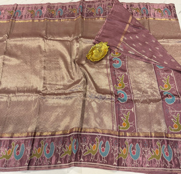 KT-5 Mauve colour kanchi tissue saree