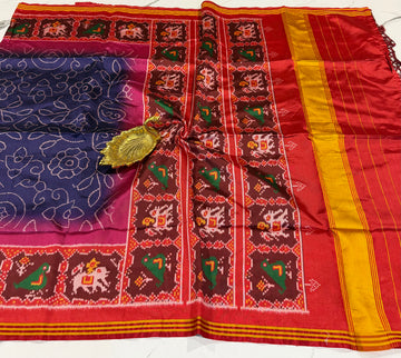 LD-2D Bandini Patola 2d blue saree