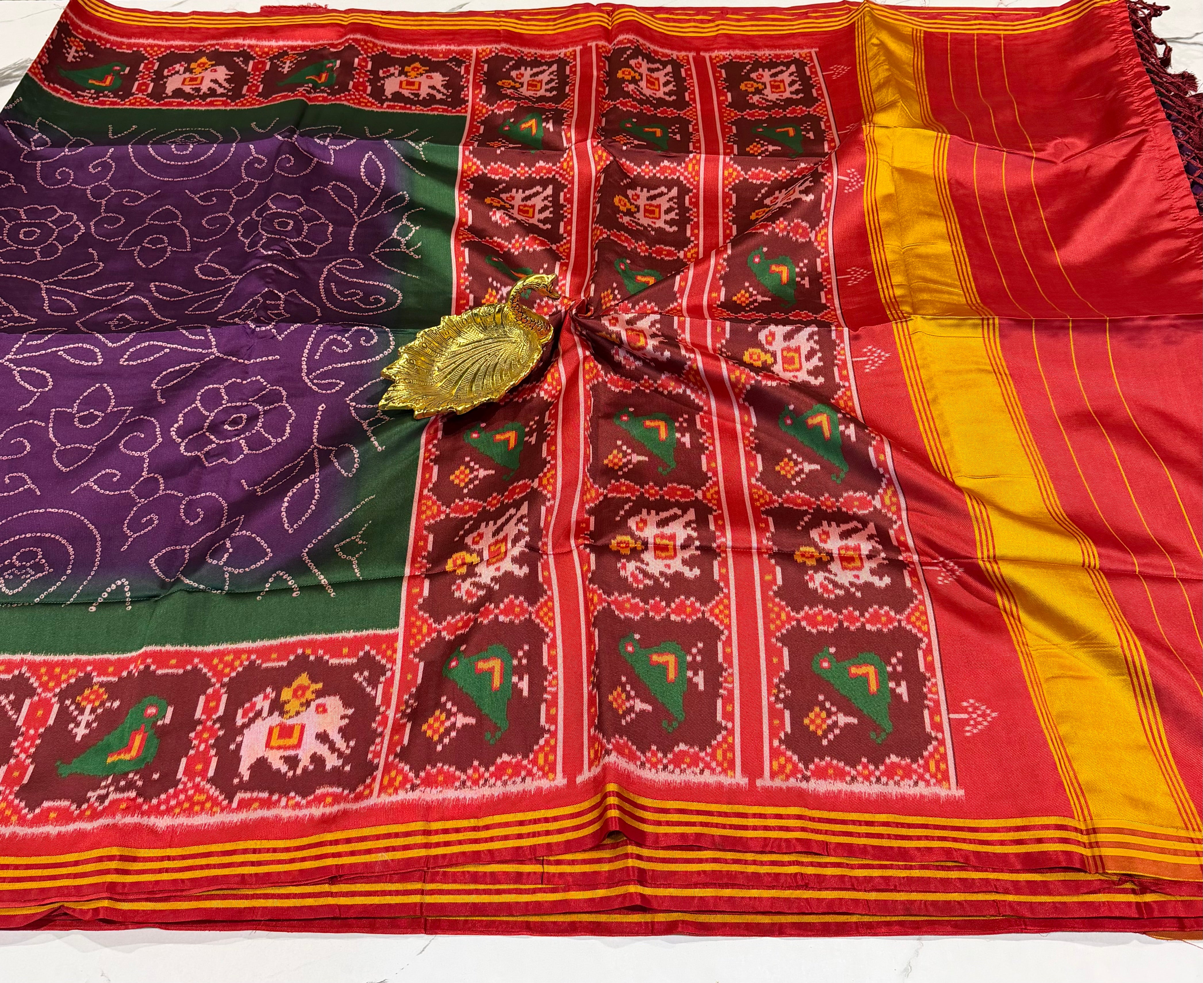 LD-2D Bandini Patola 2d purple saree