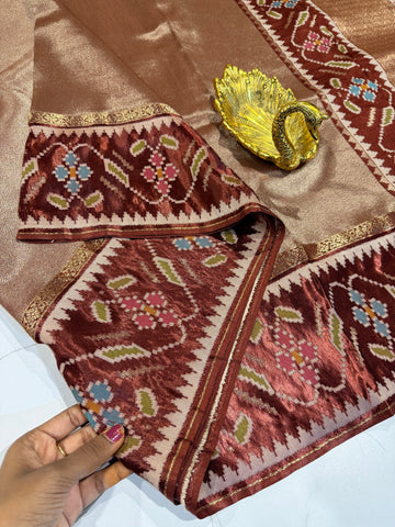 TP-51 brown colour kanchi tissue saree (Copy 2)