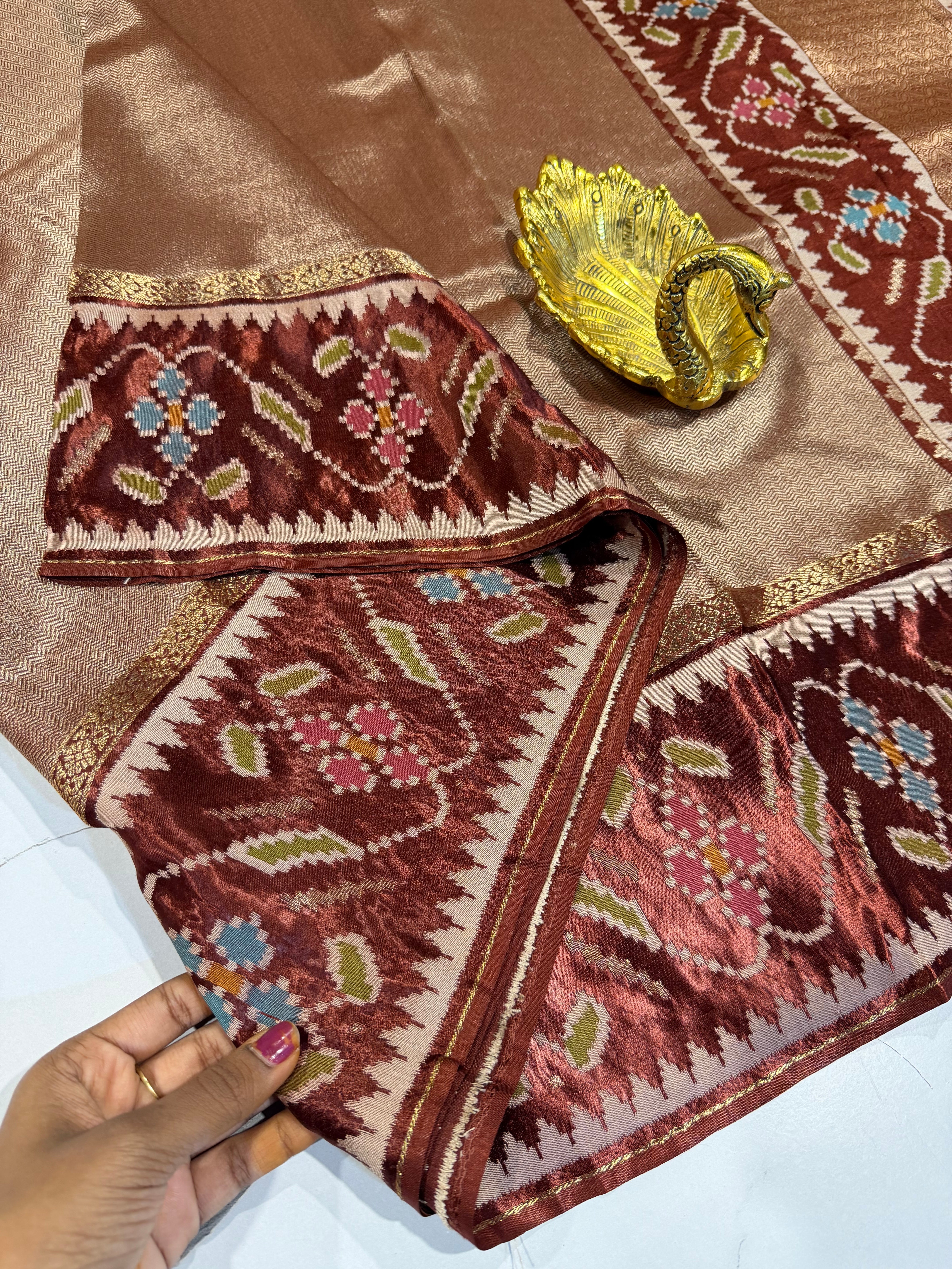 TP-51 brown colour kanchi tissue saree (Copy 2)