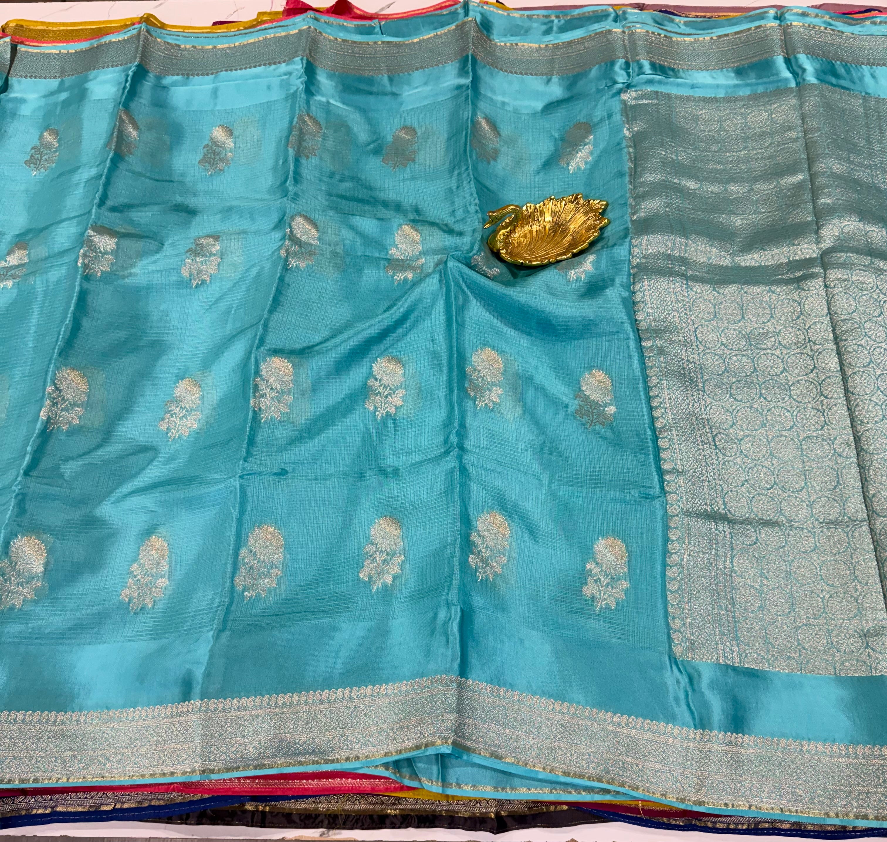 LD-M4k
Sky blue colour Manipuri Kota silk saree
