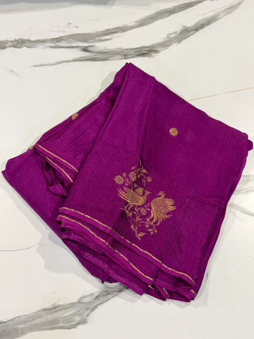 S-3600 Purple Mysore crep saree
