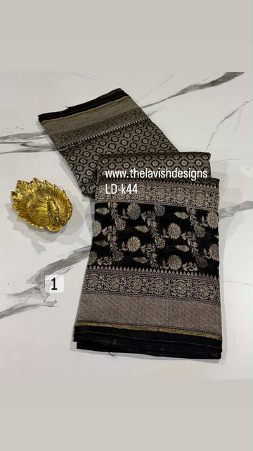 LD-k44 kanchi kora black saree