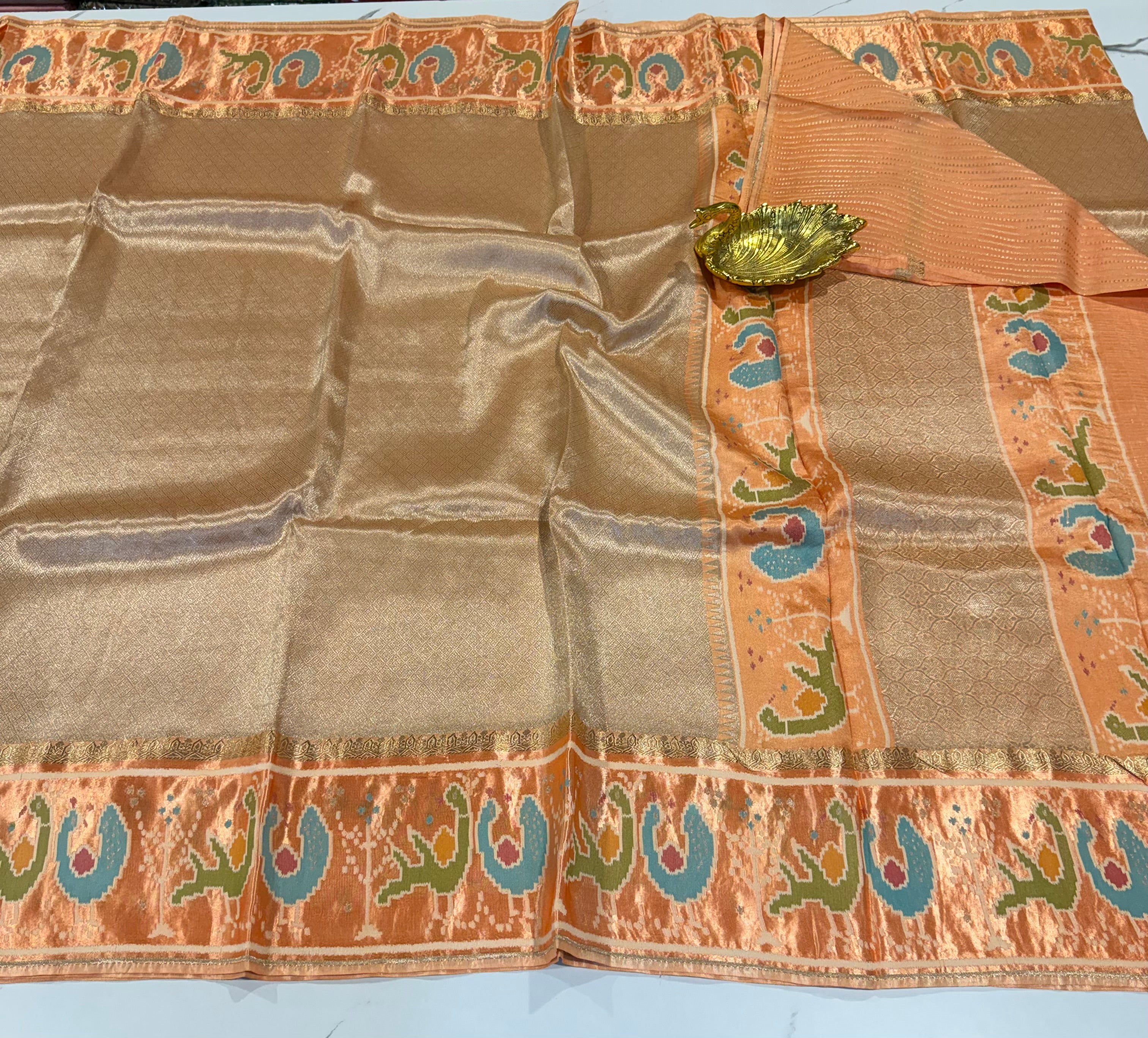 KT-5 sky blue colour kanchi tissue saree