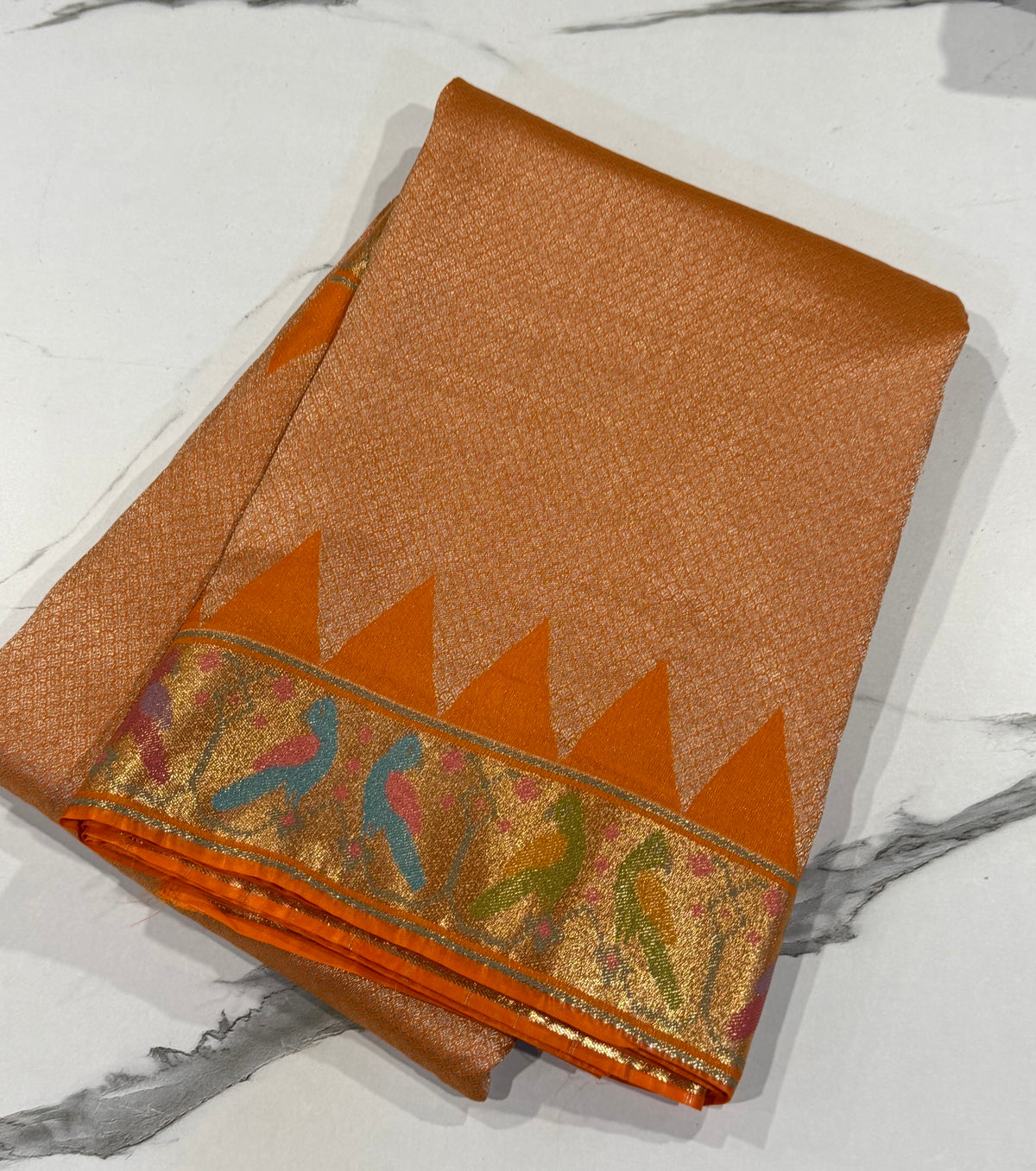 P-4900 Orange Patola tissue sarees
