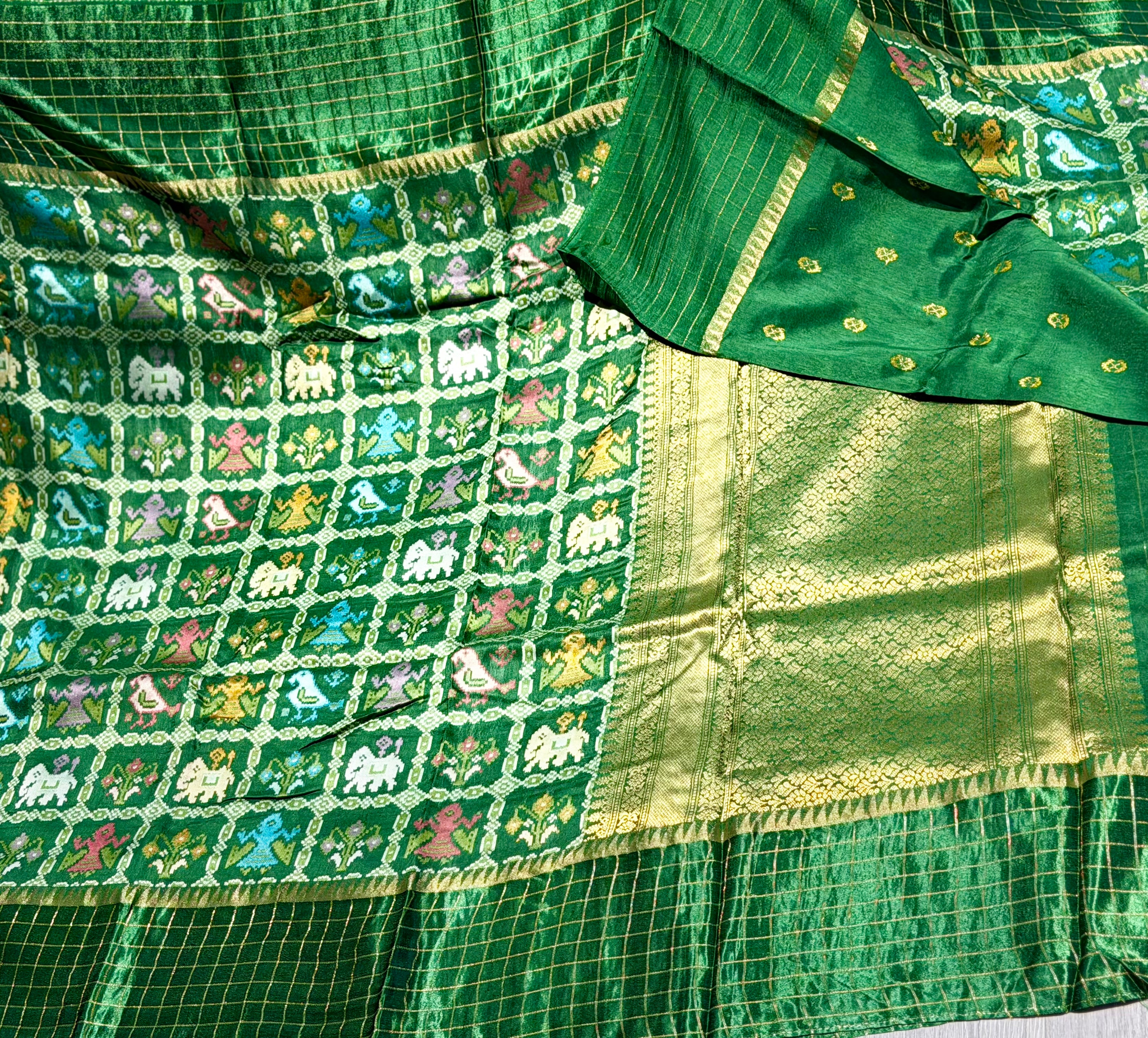 PT-46 Green patola saree