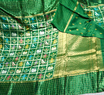 PT-46 Green patola saree