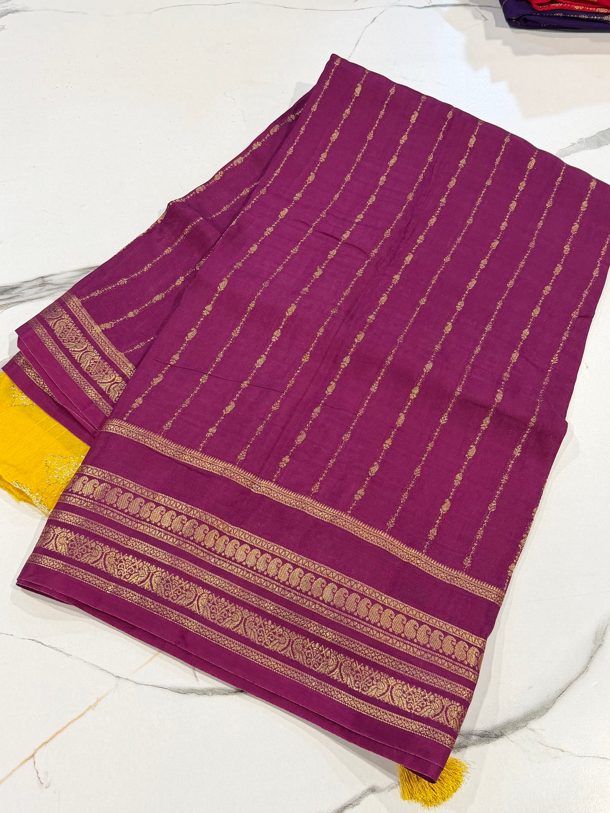 MB-2500 wine Benny crepe saree