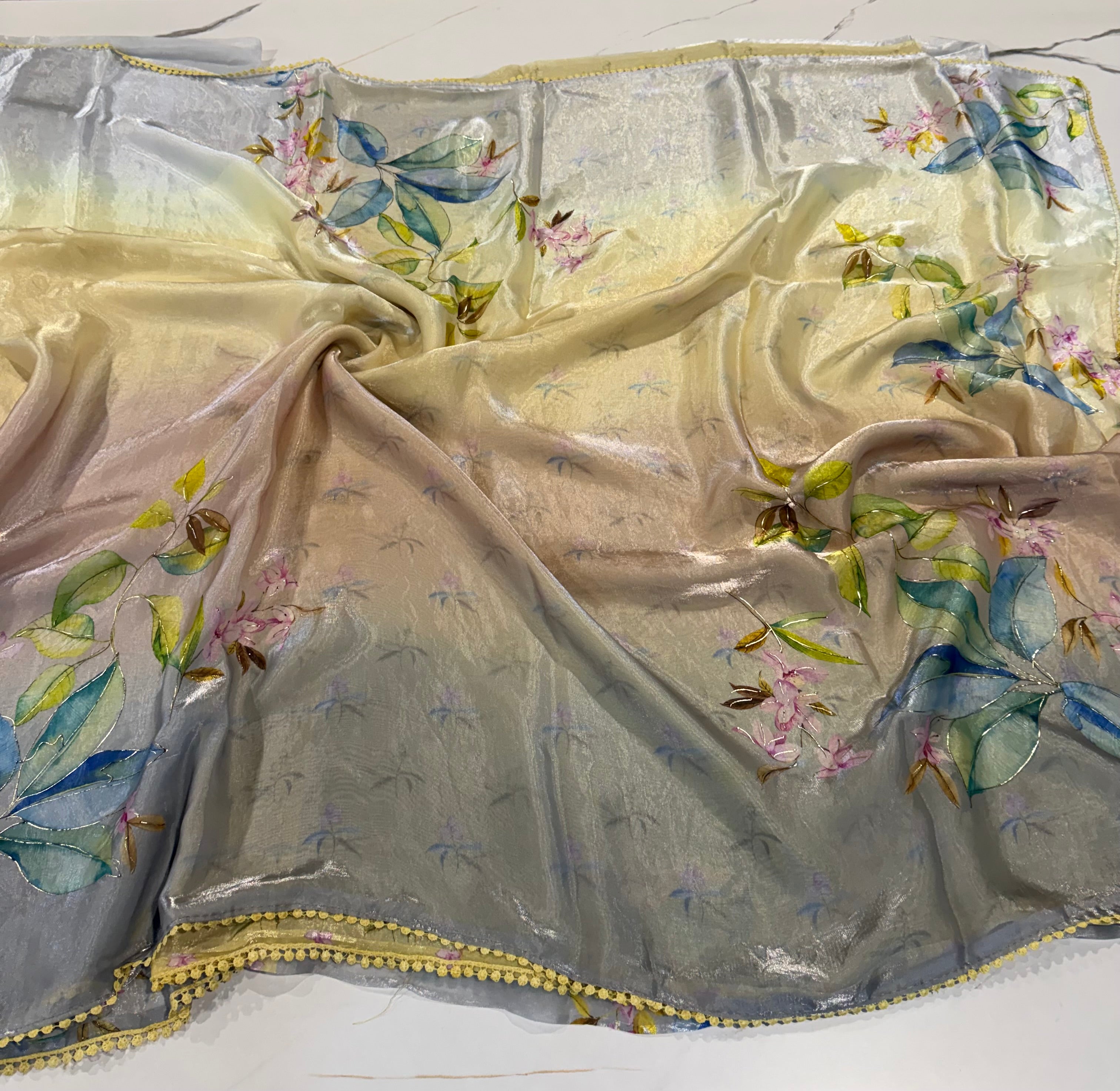 Ms-4D Multi colour space silk saree