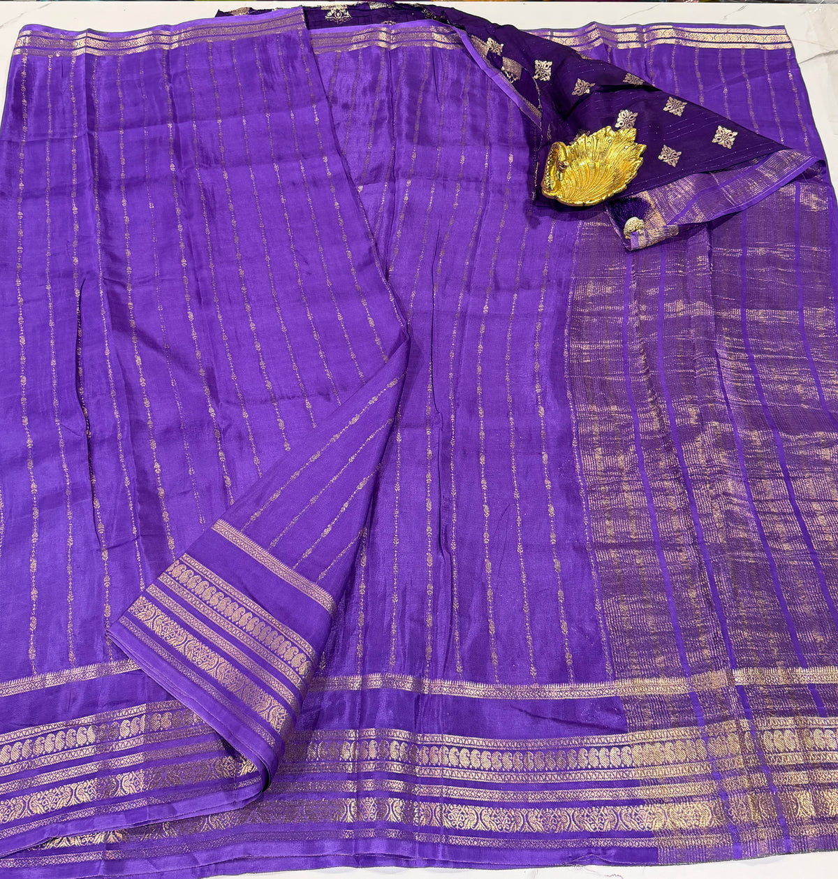 MB-2500 Lavender Benny crepe saree