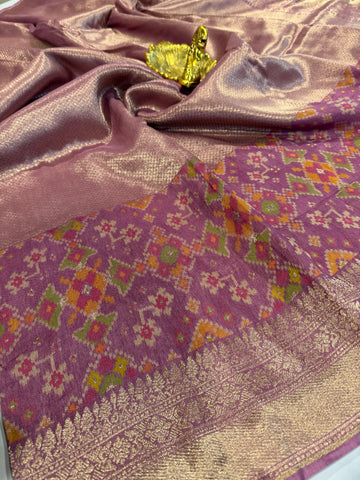P-5400 mauve tissue Patola saree