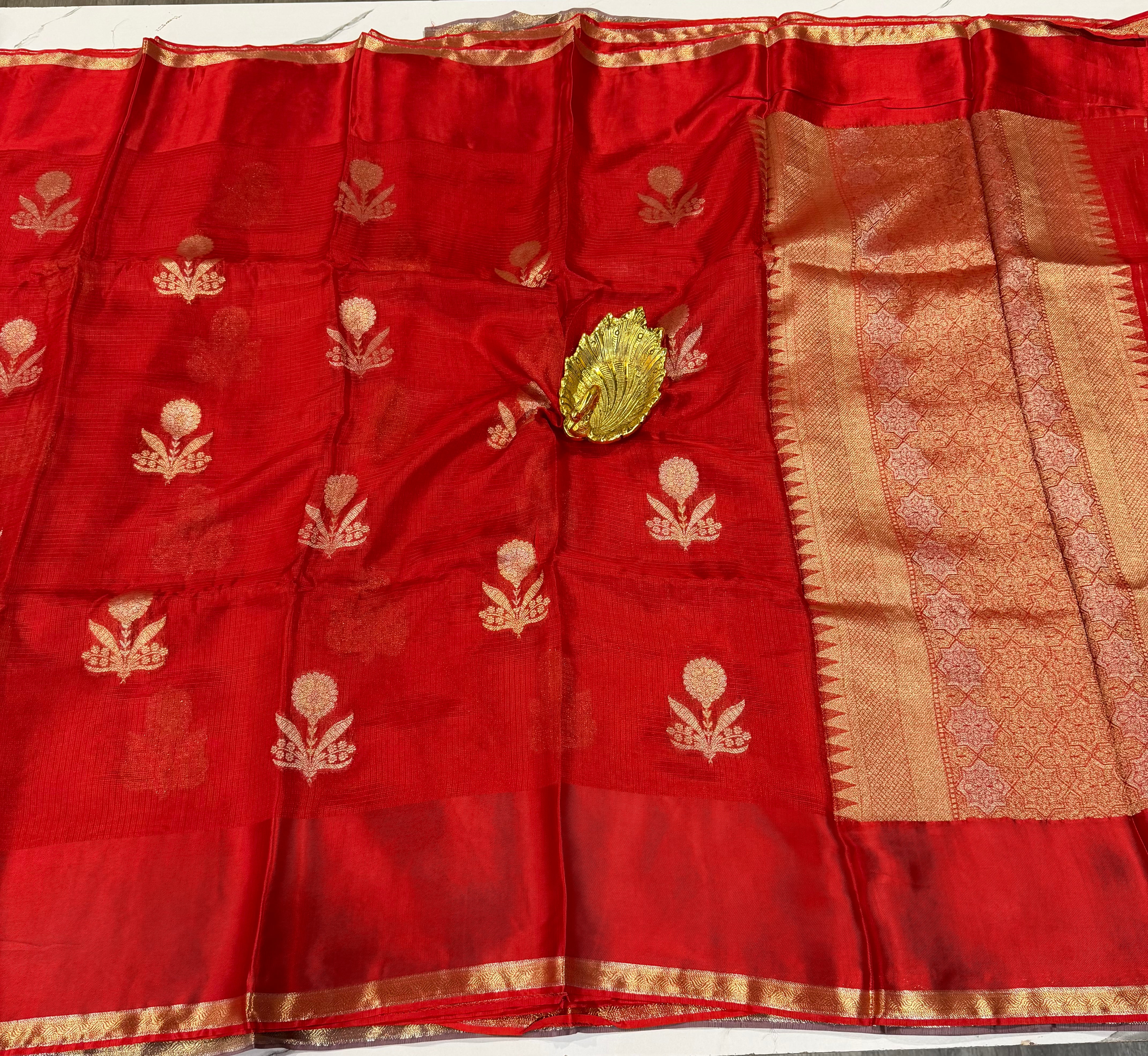 ME-3350 Red colour Manipuri Kota silk saree