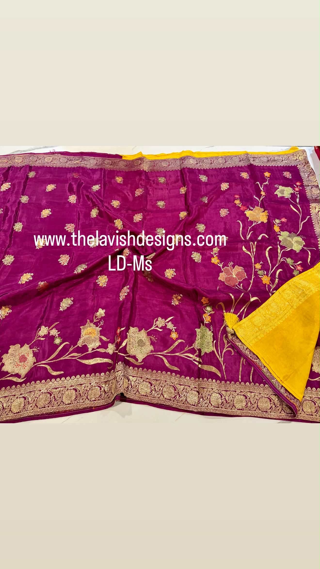 Mashru Satin crepe Magentha colour LD-MS