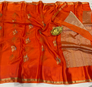 MKP-3500 orange colour premium Manipuri Kota silk