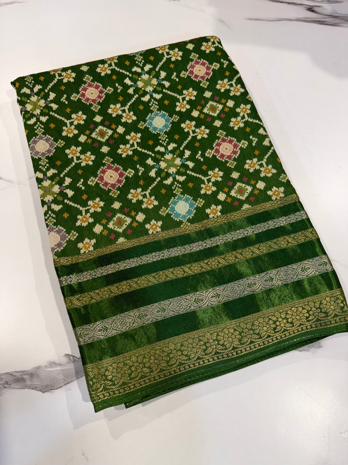 PT-A6 Green colour Patola saree
