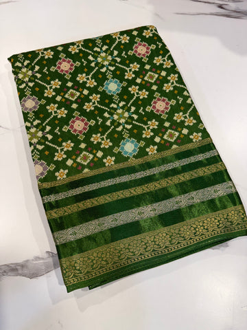 PT-A6 Green colour Patola saree