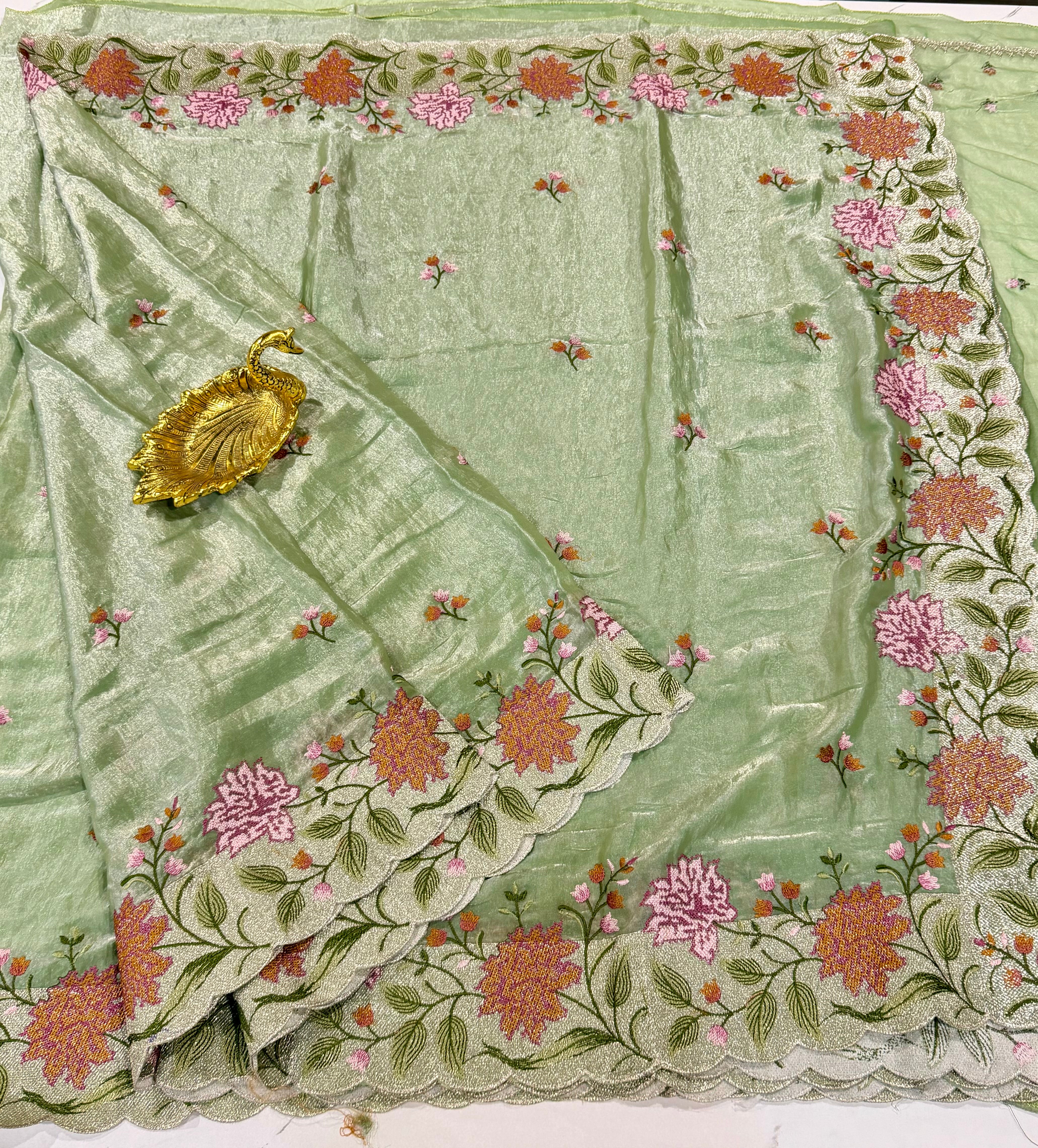 LD-S2750 satin space silk Pettit work pista green
