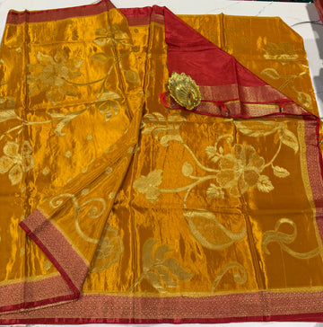 HS-2650 Mustered HO crepe sarees