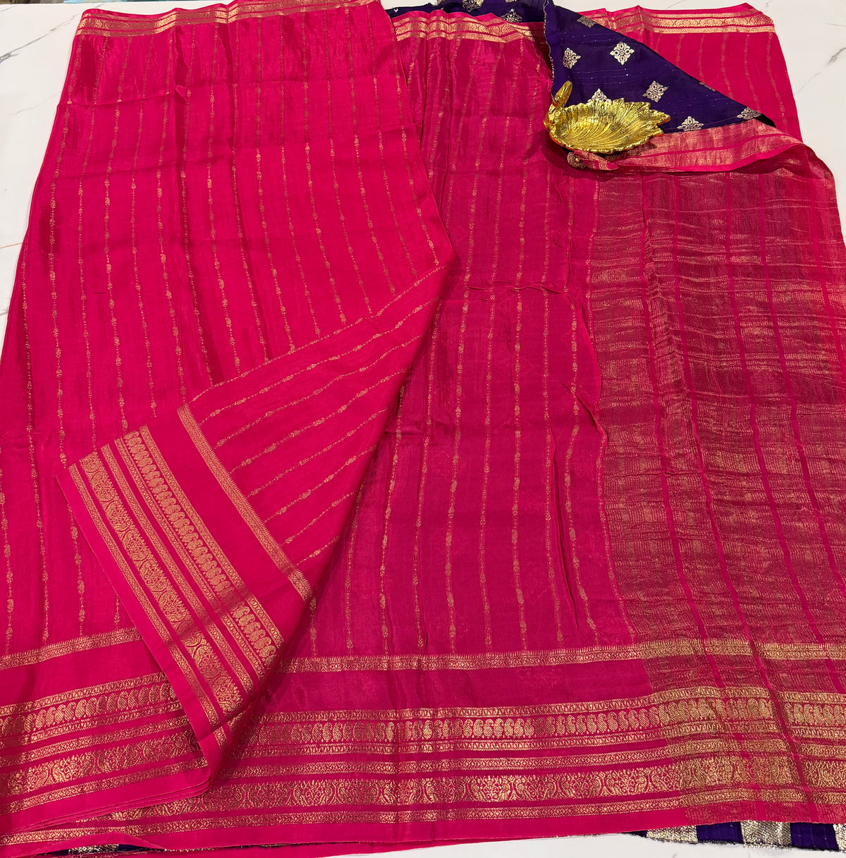 MB-2500 Ranipink Benny crepe saree