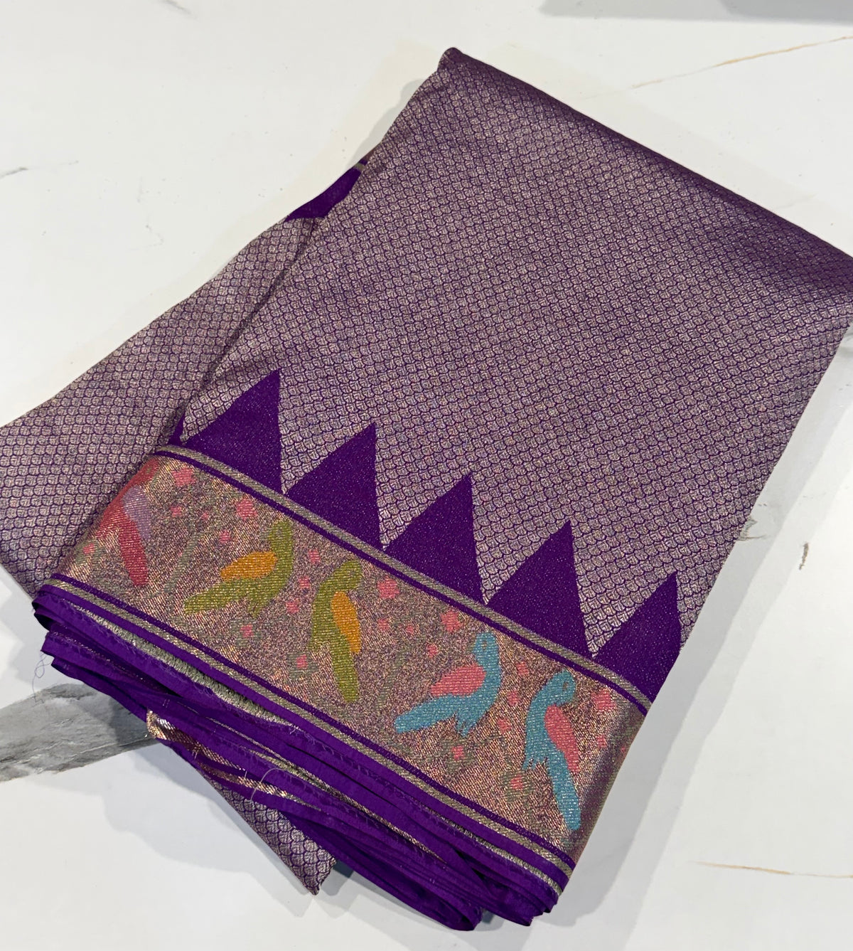 P-4900 violet Patola tissue saree