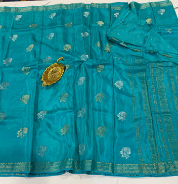 AB-3100 sky blue  Binny crepe saree