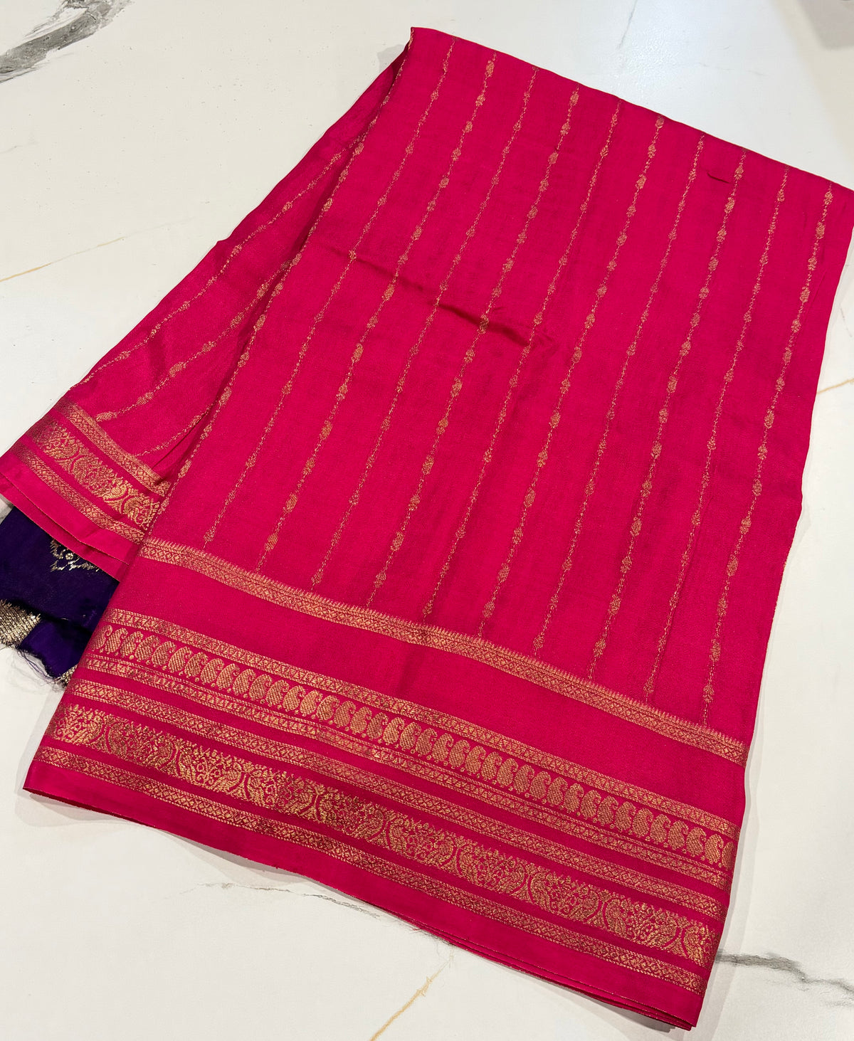 MB-2500 Ranipink Benny crepe saree