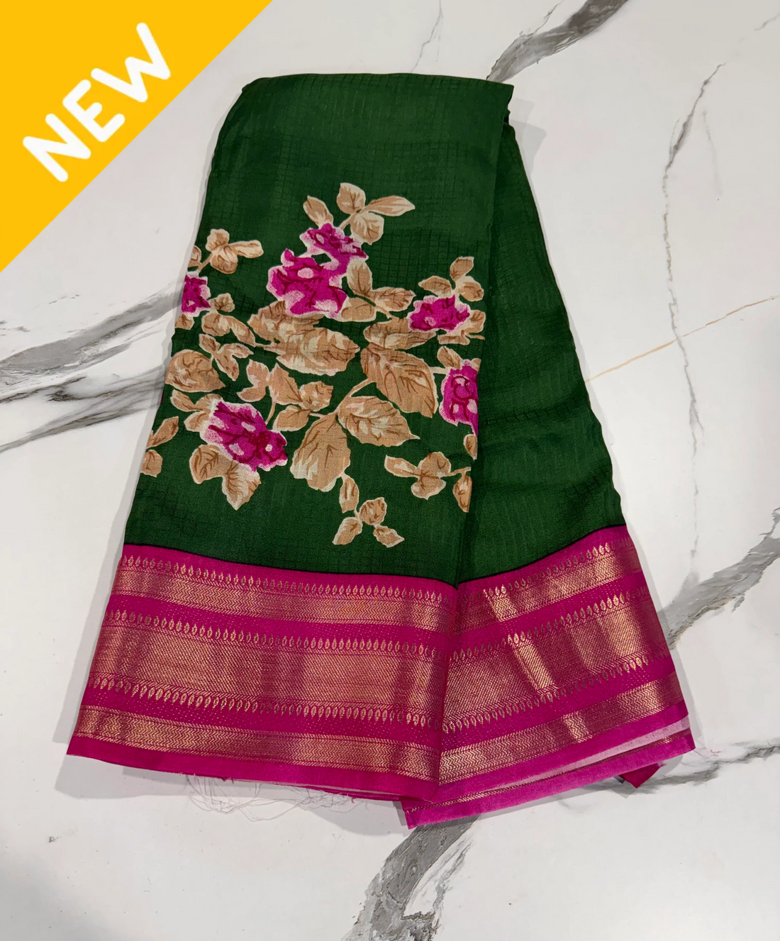 Badged - Mysore Crepe Semi Sarees