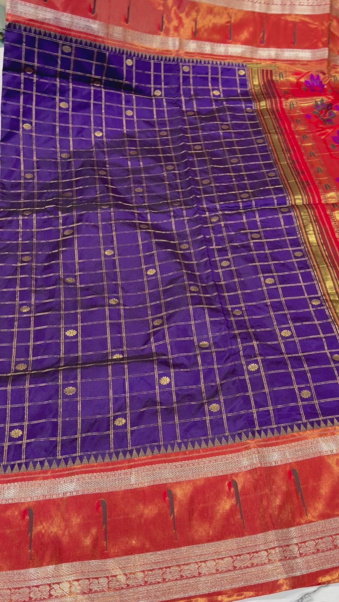 TMS-168 Brinjal Pure gadwal tissue saree