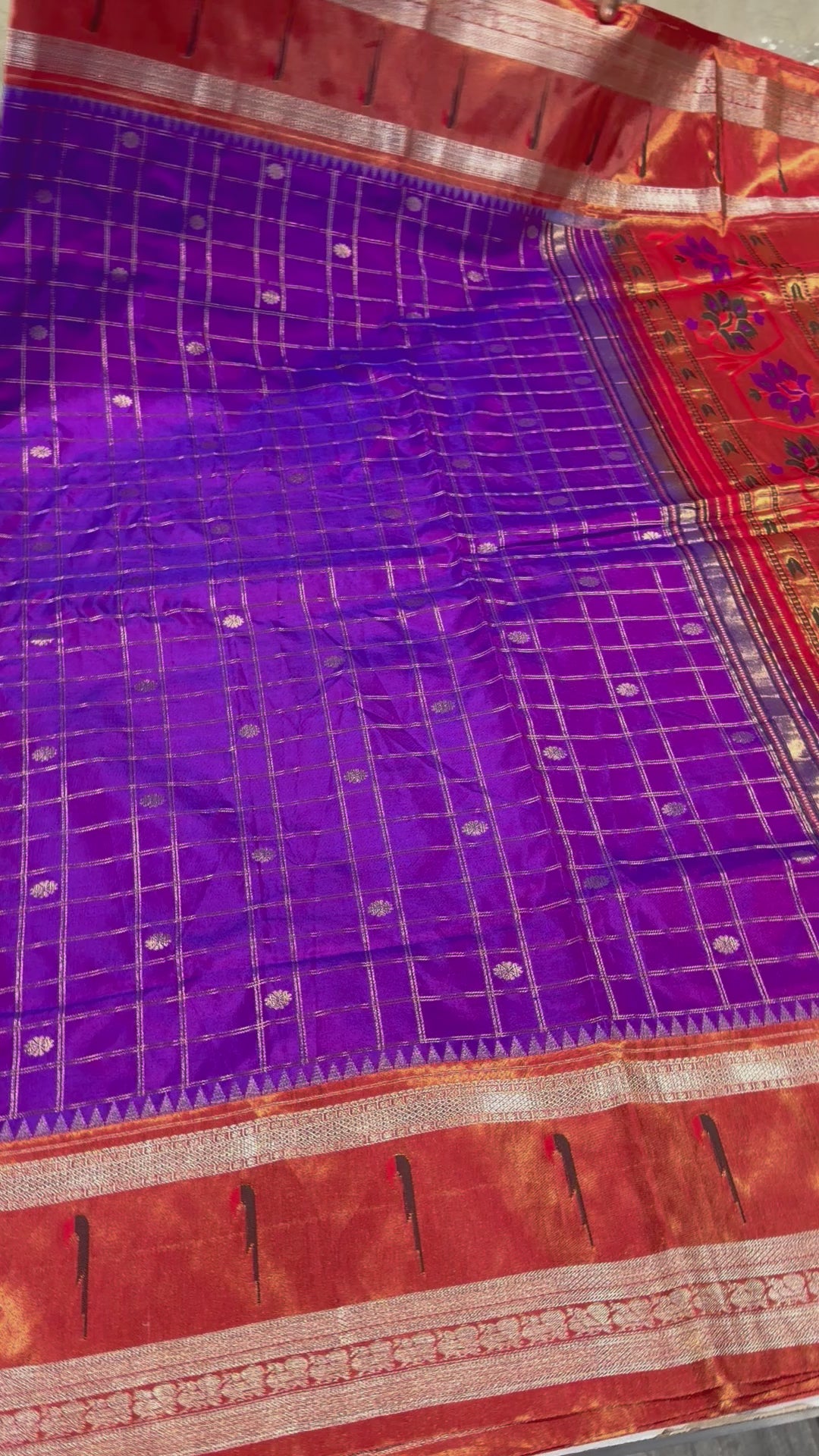 TMS-168 Purple Pure gadwal tissue saree
